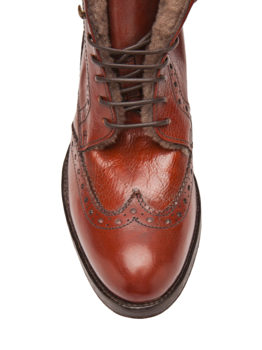 Læder støvler til mænd med pels foer